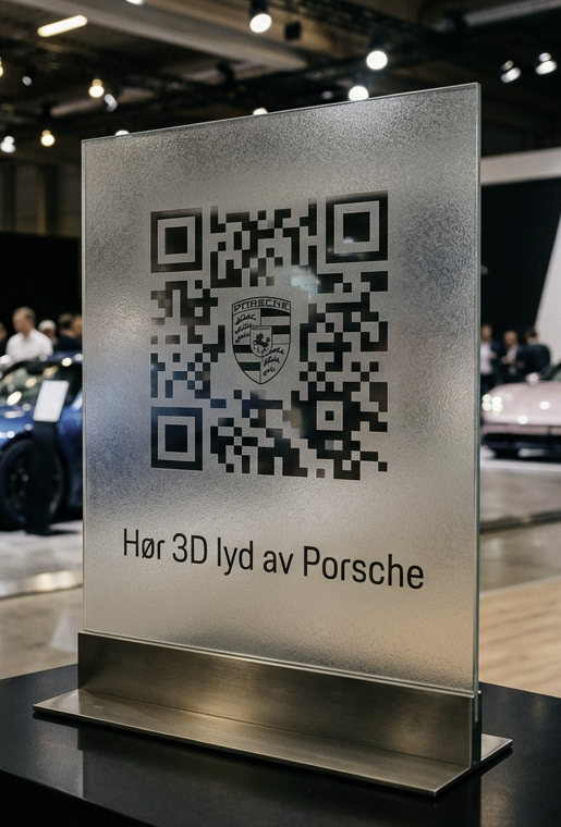 QR-kode i bilmesse-utstilling